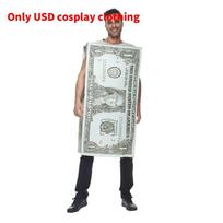 Halloween Dollar Bill Costume For Adults With Polyester Fabric For Party And Stage Performances gray