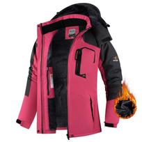 Cross-Border Outdoor Windproof Plus-Size Fleece-Lined Winter Windbreaker Jacket for Skiing and Fishing 3XL