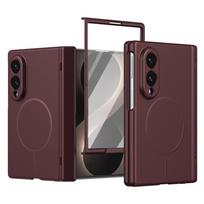 Case for Samsung Galaxy Z Fold 8, with glass for external screen, for MagSafe, burgundy