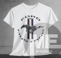 Ford Mustang Classic Logo T-shirt Size S - 5XL Tee Fan Gift Unisex T-Shirt M gray