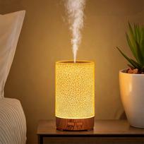 Aroma Diffuser Humidifier with Seven-Color Night Light - Small USB Home Essential Oil Machine Standard brown