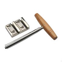 Acoustic Guitar And Ukulele Violin Peg Hole Reamer Kit with Wood Handle argent gray
