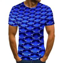 Prekės ženklo Muscle marškinėliai Vyriški pilvo raumenys Juodi marškinėliai Juodi marškinėliai 3d Vyriški drabužiai Pankroko mados ploni viršutiniai drabužiai S blue