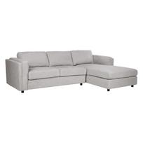 Kampinė sofa, dešininio kampo, pilka, 272 × 93/174 × 68/83 cm