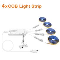 Dvigubų durų jutiklio valdymas COB LED juostiniai šviestuvai išmanioji vitrininė spinta Vyno spinta Integruotas apšvietimo artumo jutiklio jungiklis 4PCS-1M šilta balta spalva