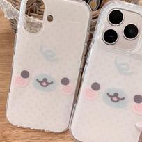 Trendy INS Cute Spotted Little Seal Phone Case For iPhone17 Promax 17Air 16 15 14 13 12 11 Pro Max 7 8 Plus Anti Fall Back Cover iPhone 15 Pro Max gray