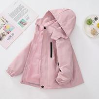 Girls Kids Three In One Detachable Waterproof Thickened Outdoor Jacket 170 rožinė