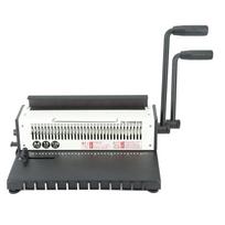 Binding Machine 3:1 Pitch Spiral Binder 34 Holes 2 Coil Punching Machine for A4 A5 Letter Size Round Holes gray