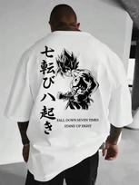 Dragon Ball Anime Super Saiyan Goku Printed T shirt Men's and Women's T shirt Men's Top Harajuku Y2K T shirt 2026 Summer New Tee M white
