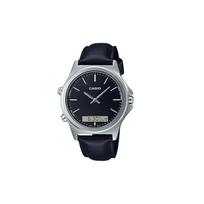 Casio DRESS Life Waterproof Quartz Movement Leather Strap Japanese and Korean Watch 46.5mm Men's Watch Black Dial MTP-VC01L-1E juoda