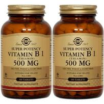 Solgar Super Potency Vitamin B1 (Thiamine) 500mg Vegan Tablets 2 pcs 100 Tablets