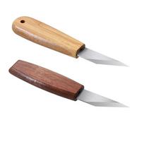Rankų darbo tikslumo drožinėjimo peilis CRV ašmenys aštrus galas riešuto medžio rankena bambukinė rankena medžio apdirbimo skulptūros įrankis Walnut 1pc