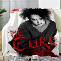 Band T-The Cure Throw Soft Warm Flannel Fleece Throw Blanket, Cozy Plush for Sofa Bed & All Seasons 75x90cm blue