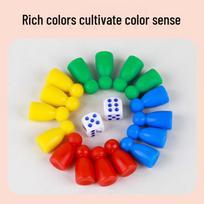 Flying Chess Plastic Game Pieces: Six-Color Universal Board Game Accessories for Children's Educational DIY Crafts 16 pieces in resealable bag yellow