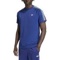 Adidas Originals Loose Striped Logo Crew Neck Short Sleeve T-Shirt Men Tops KC8641 L blue
