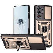 Dėklas ZTE Redmagic 10 Pro dėklas su slankiojančiu kameros žiedu, stoveliu, apsauginiu dangteliu ZTE Redmagic 10 Pro Plus, atsparus smūgiams dangtelis ZTE nubia Red Magic 10 Pro+ auksas