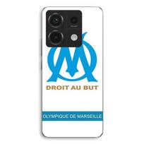 Case For Xiaomi Redmi Note 13 Pro 5g logo OM Olympique de Marseille white Maniacase Background juoda