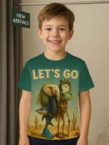 Italian Brainrot Themed Boys Girl T-Shirt Popular Meme Animal Children Clothing Brr Brr Patapim Summer Short Sleeve Cotton Tee 150 gray