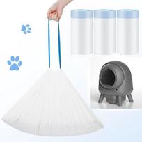 Els-pet Cat Litter Box Liners Self Cleaning Toilet Accessories Poop Bags Size 55x33cm for Automatic Cat Litter Box Trash Bag 3 rolls trash bag white