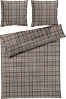Joop Bedroom Patalynės komplektas Soft Frames 200 x 200 cm, rudas, iš flanelinės medvilnės, su 2 pagalvių užvalkalais 80 x 80 cm