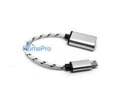 Adapteris kabelis OTG USB C į USB A 3.0, sidabrinis