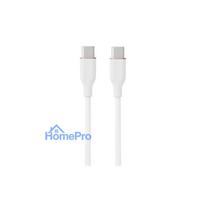 Silicone cable USB Type-C - Type-C, 60W (white, 3m)