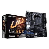 GIGABYTE A520M K V2 Motherboard - Supports AMD Ryzen 5000 Series AM4 CPUs, up to 5100MHz DDR4 (OC), PCIe Gen3 x4 M.2, Gb
