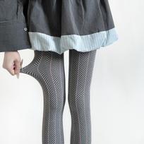 Color Matching Striped Women Tights Thigh High Stockings Pantyhose Lingerie Sexy Slim Stockings Tight Pantyhose Knitted Leggings One Size gray