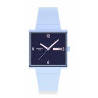 Swatch Square Bioceramic Bright Angle Watch, SO34L701, Unisex, Blue blue