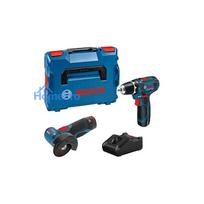 Bosch GSR 12V-15 + GWS 12V-76 +2 batteries 2 Ah + GAL 12V-40 (L) Professional