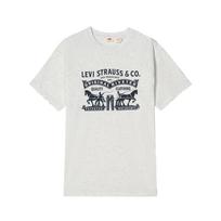 Levis Laisvi Amerikietiški Atsitiktiniai Trumpomis Rankovėmis Megztiniai T-Marškinėliai Unisex Viršutiniai Drabužiai 006WZ-0001 M gray