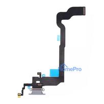 Flex for iPhone X for charging connector with microphone Silver ORG