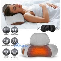 Electric Neck Massager Pillow – Cervical Stretcher with Heating and Vibration Massage Orthopedic Pillow for Neck