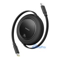 Cable USB C - USB C 100W 1 5 m retractable black Free2Pull BASEUS