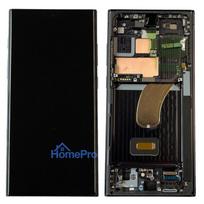 LCD screen Samsung S918 S23 Ultra 5G with touch screen and frame Phantom Black OLED (real size)