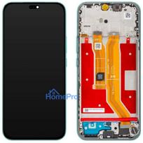 LCD screen Huawei Honor 400 Lite with touch screen with frame Green original (service pack)