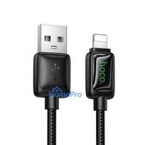 Cable with LCD USB A to Lightning Hoco 2,4A 1,2 m U146 black