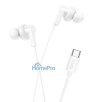 Wire earphones USB C Hoco M114 white