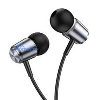Wire earphones Jack 3,5 mm Hoco M108 metal gray
