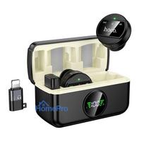 Wireless microphones 2in1 Lightning / USB C Hoco L22 black