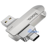 Pendrive 64GB USB 3.0 (USB A + USB C) Hoco UD10 silver
