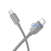 Cable USB C to USB C Hoco 3A 60W 1 m X113 gray