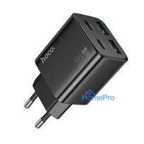Phone charger Hoco 2 x USB C + 2 x USB A QC3.0 PD 3A 30W N56 black