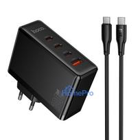 Charger Hoco N85 100W 3xUSB-C / USB-A + USB-C to USB-C 100W cable 2.0m black