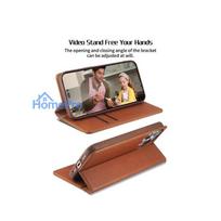 HDD Magnetic Wallet Case Apple iPhone 13 / 14 brown