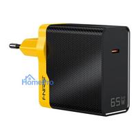 USB-C Maitinimo Adapteris - FNIRSI EU 100 W PD 65 W Geltonas Juodas