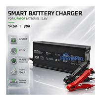 LiFePO4 battery charger 12,8V / 14,6V 30A 438W CC / CV with protection, Qoltec 52672
