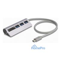 3-port USB 5Gbps hub including SD and Micro SD card reader with USB Type-C™ connector