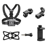 Complete Action Camera Set Chest Mount Harness For Camera Phone Clip Perfect For Capturing Outdoor Activity