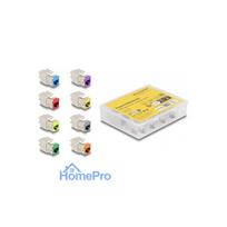 Keystone Modul RJ45 Buchse zu LSA Cat.6A werkzeugfrei farbig Set 8 Stück